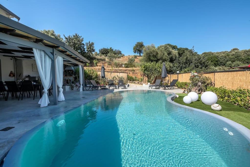 Villa Casa Del Miele, Private Pool, Bbq, Mountain View. Alikianos Exterior foto